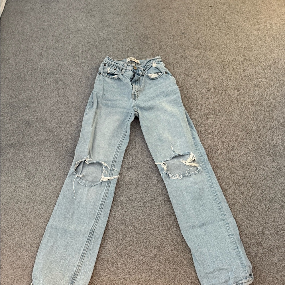 Abercrombie & Fitch Light Blue Straight Leg Jeans